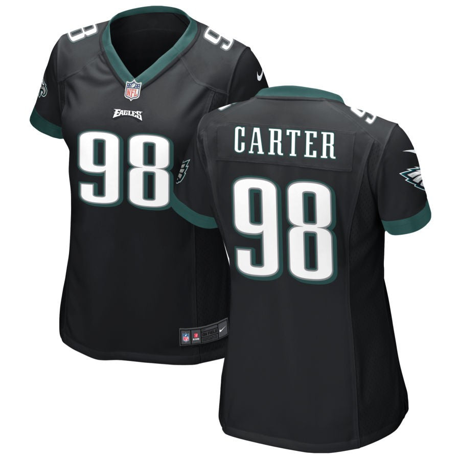 Jalen Carter Philadelphia Eagles Nike Women's Alternate Game Jersey - Black(S)