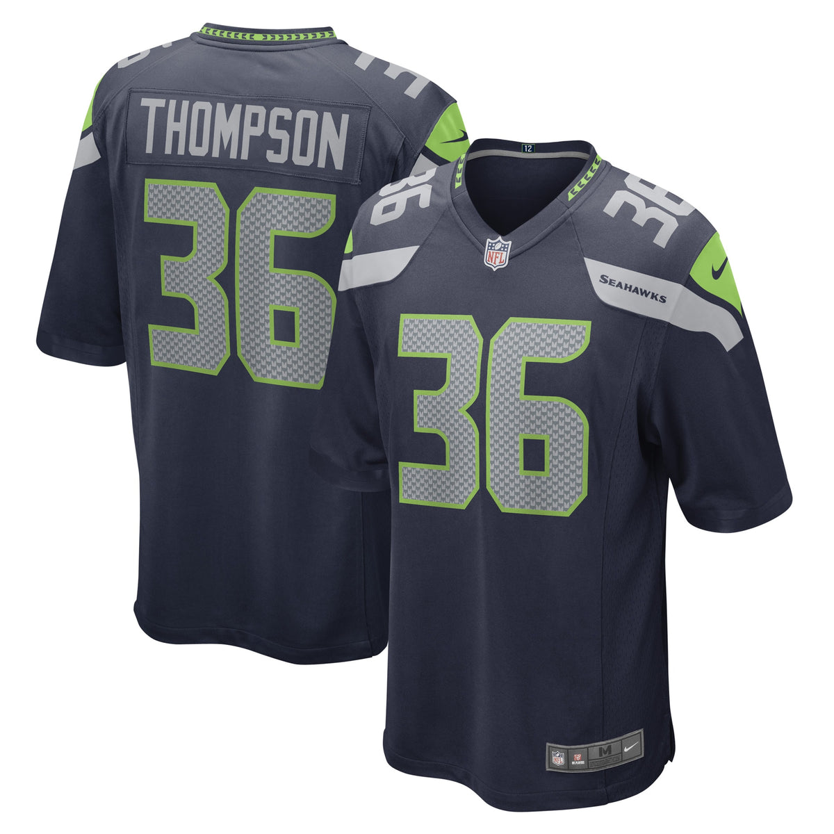 Darwin Thompson Seattle Seahawks Nike Game Player Jersey - College Navy(S)